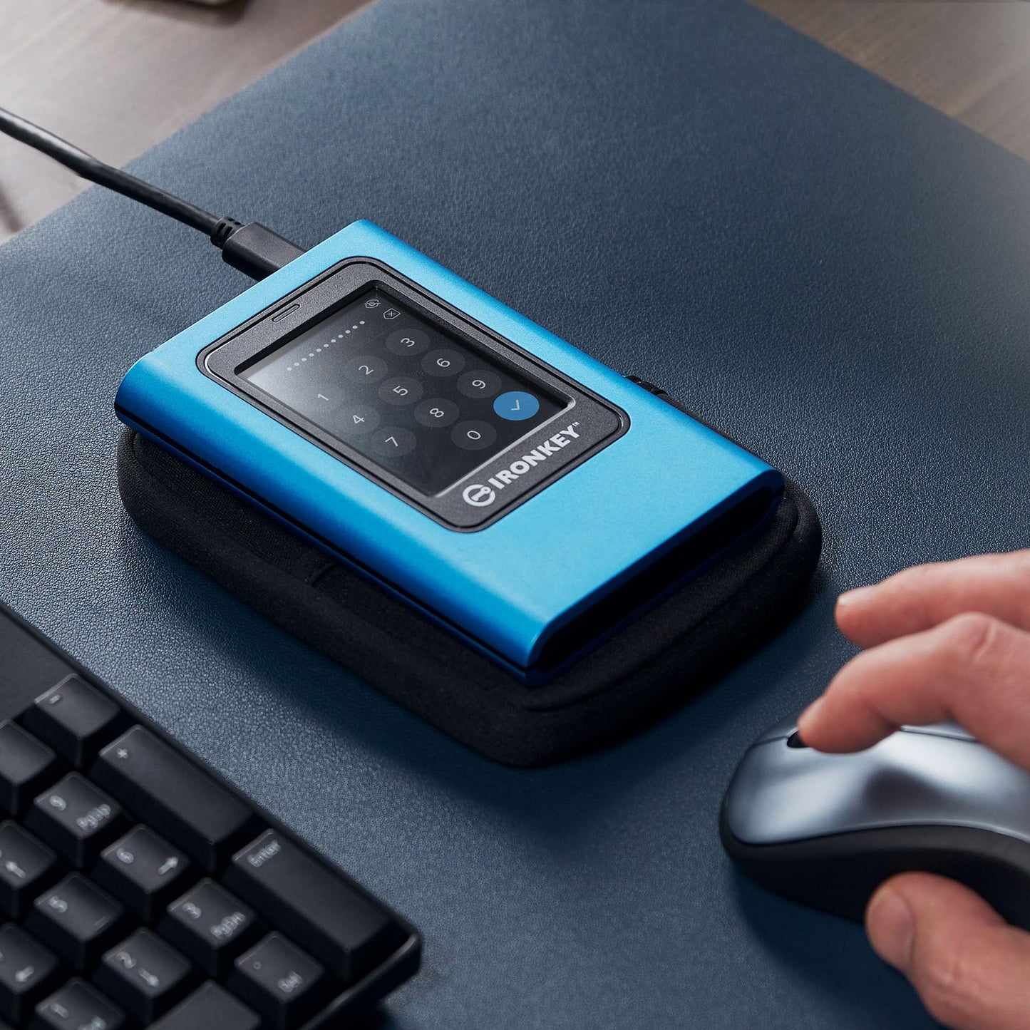 Kingston IronKey Vault Privacy 80 960GB External SSD | FIPS 197 | XTS-AES 256GB Encrypted | Touch Screen PIN | Secure Data Protection | IKVP80ES/960G