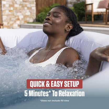 Coleman Miami 2 to 4 Person Inflatable Hot Tub, Round Energy-Efficient Portable Outdoor Spa with 120 AirJets, 71" x 26"