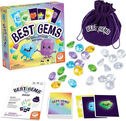MindWare Best Gems Family Game for 5 Year Olds and up - Match Giant Gems to Earn Points 2 to 4 Players