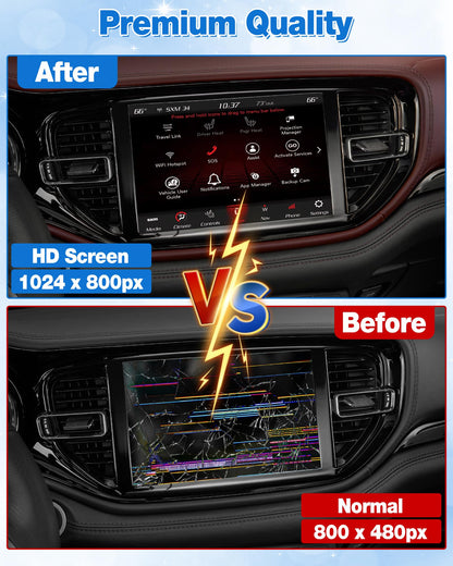 TDO-XGA084 8.4" Uconnect Screen Replacement, Uconnect 4C UAQ LCD Monitor Touch-Screen for 2018-2023 Jeep Dodge RAM Chrysler, 68388570AB