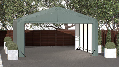 ShelterLogic ShelterTube Garage & Storage Shelter, 20' x 18' x 12' Heavy-Duty Steel Frame Wind and Snow-Load Rated Enclosure, Green