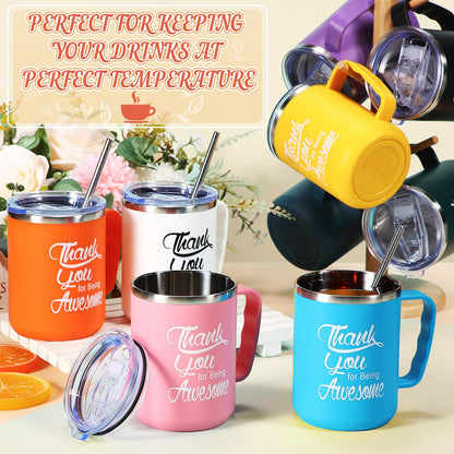 Umigy 48 Pcs Employee Appreciation Coffee Mug Gift Bulk Thank You 17oz Drinking Cup Stainless Steel Insulated Travel Tumbler Graduation Inspirational Gift for Coworker Staff Nurse Teacher Team