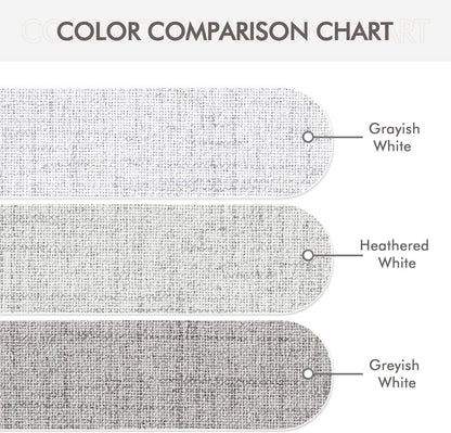 MIULEE Blackout Curtains - 100% Thermal Insulated Linen Textured Drapes | Heathered White, 52 x 45 Inch (2 Panels)