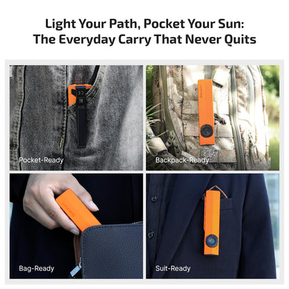 OLIGHT ArkPro EDC Flat Flashlight Rechargeable with Green Beam, UV and White LED,1500 Lumens USB-C Pocket Camping Flashlight, Spotlight Floodlight for Outdoor Emergency Working (Orange CW)
