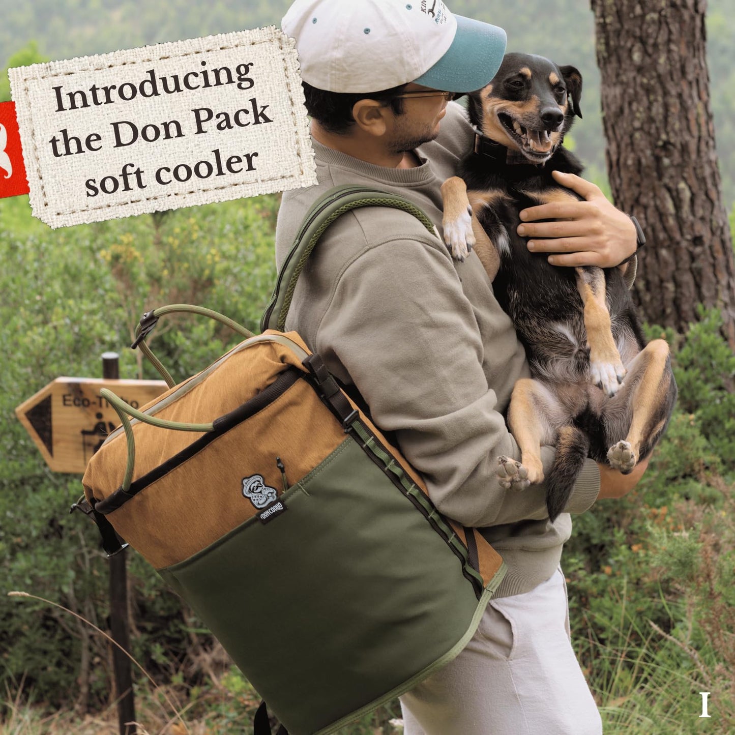 Don Coolio Pack - Insulated Backpack Cooler, 36 Can Soft Cooler Bag, 20L Capacity Hands Free, Leakproof & Waterproof, Portable for Beach, Travel, Camping & Hiking (Forest Daddy)