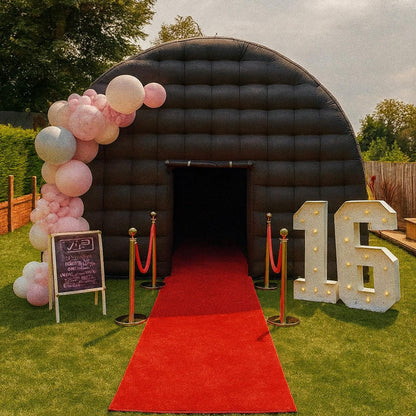 15x15x14FT Large Black Inflatable Tent Includes Blower Square Gazebo Event Room Large Inflatable Party Tent for Backyard,Outdoor EventsParties, Shows, Events, and Commercial Use
