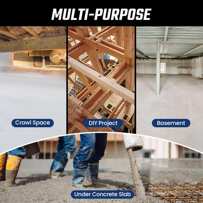 Crawl Space Vapor Barrier - 10 Mil Vapor Barrier - (12' x 100'), Tear Resistant, Heavy Duty Vapor Barrier Plastic, Drop Cloth Moisture Barrier Plastic Sheeting Covering for Crawlspace Encapsulation