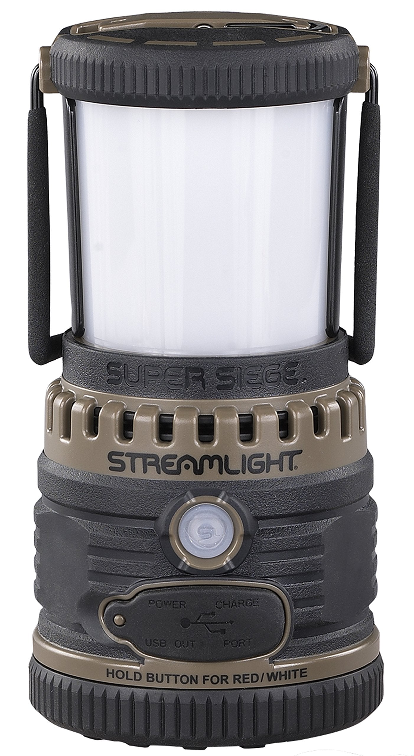 Streamlight 44947 Super Siege 1100-Lumen Rechargeable Lantern with 120-Volt AC Charger, Coyote
