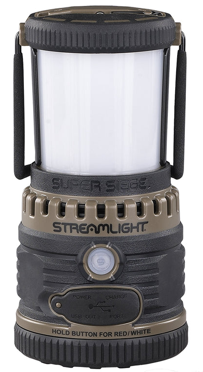 Streamlight 44947 Super Siege 1100-Lumen Rechargeable Lantern with 120-Volt AC Charger, Coyote