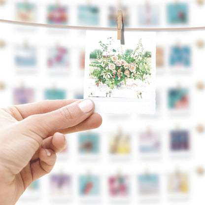 Room Wall Decor | Skiennix Hanging Photo Display - Sculptural Picture Frames Collage - 30 Clips, 5 Strings
