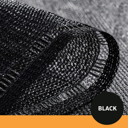 Coolaroo Builder's Block Construction Privacy Screen - Heavy-Duty Tear Resistant Shade Fabric for Fence, Job Site, and Wind Protection, 6ftx100ft Roll, Black