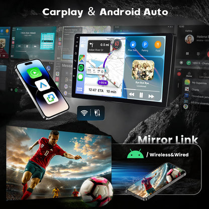 5Ghz WiFi 2G+64G Android 15 Car Radio for Jeep Compass 2017-2020 Car Stereo with Wireless Carplay Android Auto, 10.1 Inch HD Touchscreen with GPS Bluetooth FM/RDS EQ SWC Backup Camera MIC