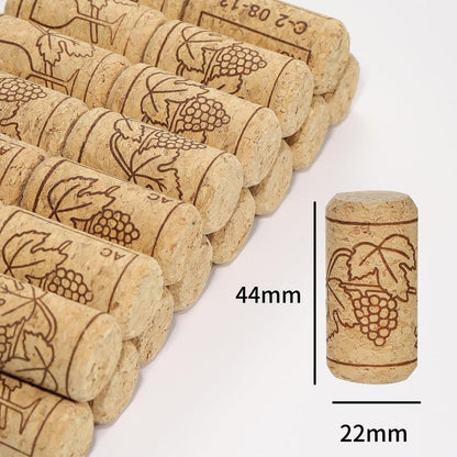 20 Pack Straight Wine Corks, #8 Soft Wood Cork Stoppers, Leakproof Bottle Corks For Beer, Wine Bottles, Crafting Decor, DIY Arts (20)