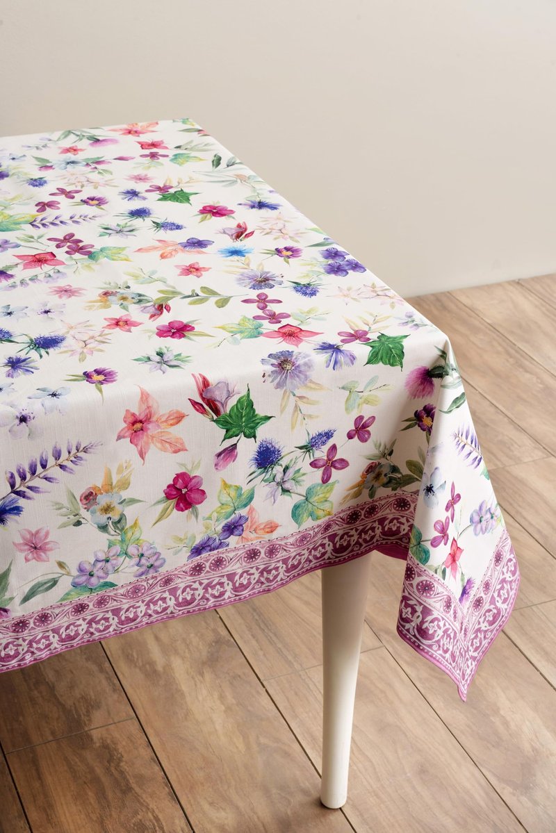 Maison d' Hermine Table Cloth Square Table 100% Cotton 54 x 54 Inches Tablecloth Reusable Decorative for Dining Kitchen Room Farmhouse Home Gifts for Mothers Day Spring Summer - Chardon