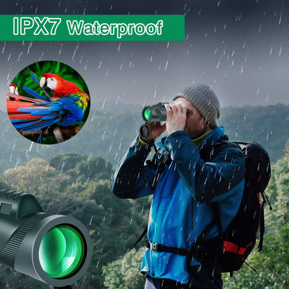80x100 High-Power Binoculars Two-Piece Set with Phone Mount and Tripod, Featuring BAK4 Prisms and FMC-Coated Lenses Ideal for Hunting,Stargazing,Birdwatching,Wildlife Observation, Camping, and Hiking