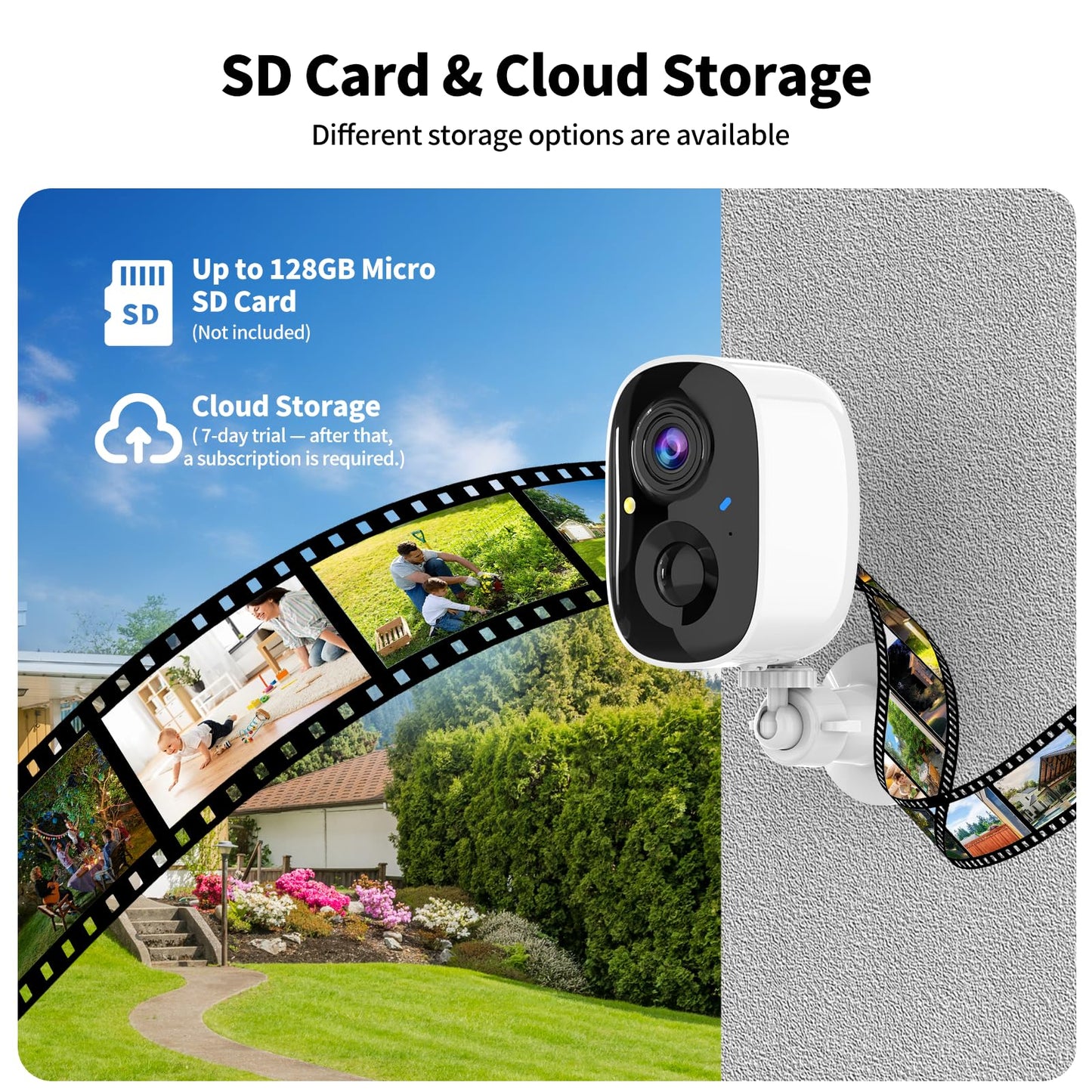 2K FHD Solar Powered Security Cameras Wireless Outdoor,WiFi Wireless Cameras,Outside Cameras for Home Security,AI Motion Detection,Color Night Vision,Spotlight,Siren Alarm,SD/Cloud Storage,4 Pack