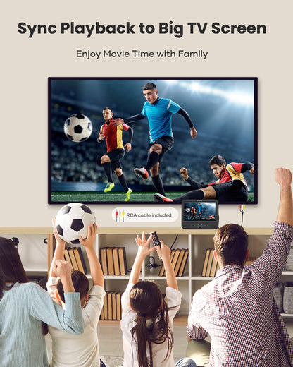 FANGOR 7.5 Inch Dual Car DVD Player, Portable DVD Player for Car with 5 Hours Rechargeable Battery, Last Memory, AV Out/in, Support USB/SD/Sync TV, All Regions