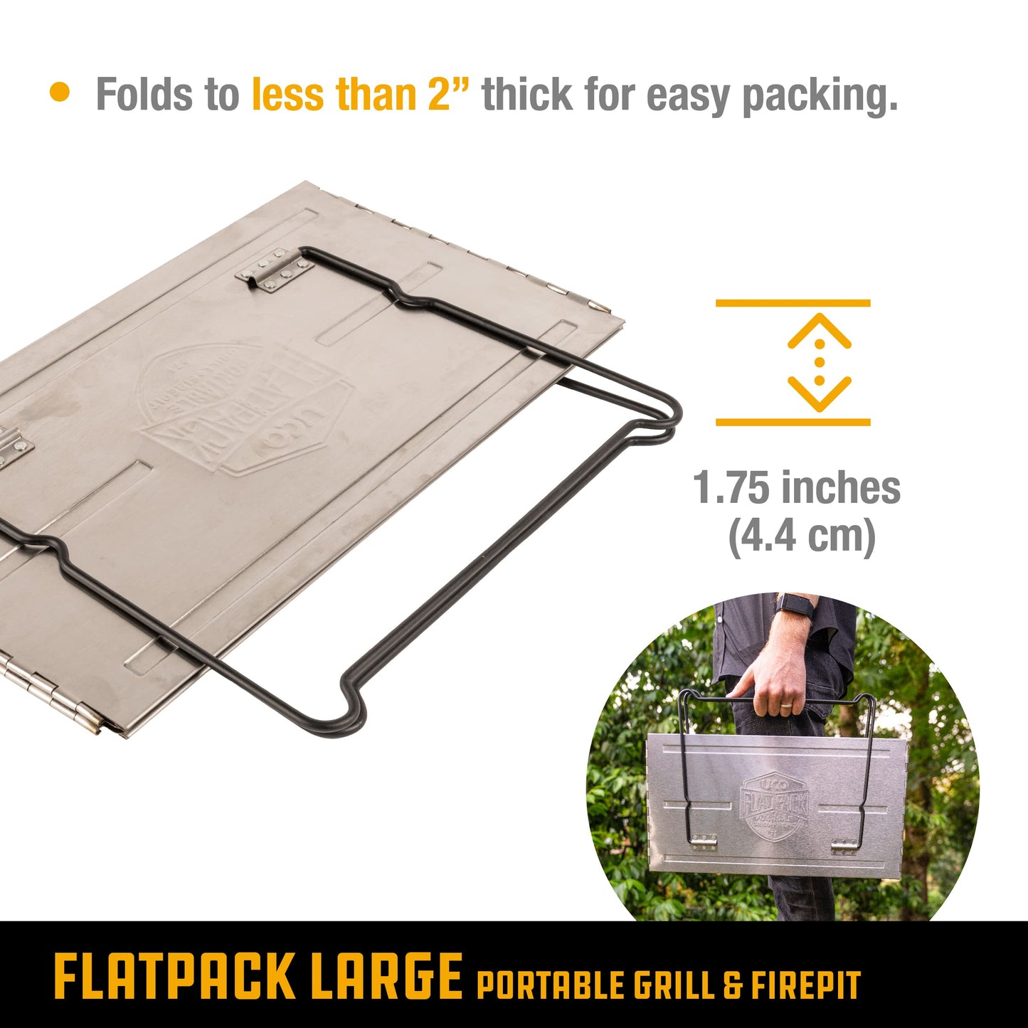 UCO Flatpack Stainless Steel Portable Grill and Portable Fire Pit