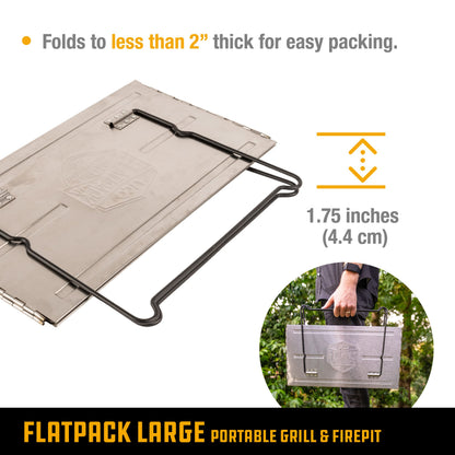 UCO Flatpack Stainless Steel Portable Grill and Portable Fire Pit