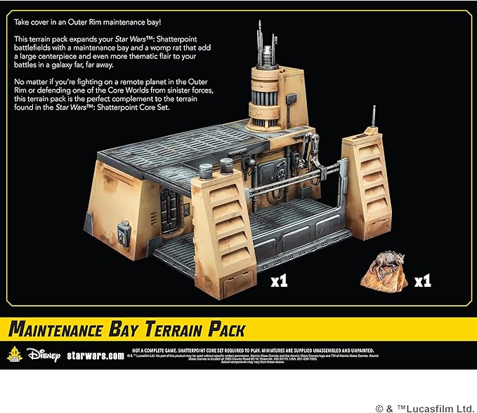 Star Wars Shatterpoint Maintenance Bay Terrain Pack - Enhance Gameplay! Tabletop Miniatures Game for Kids and Adults Ages 14+ 2 Players 90 Minute Playtime Made by Atomic Mass Games