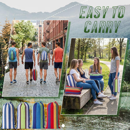 SATINIOR 4 Pack Canvas Camping Hammock for Outside 120 x 59 in Large Comfortable Hammocks up to 660lbs with Travel Bag Anti Roll Balance Beam Tree Strap for Outdoor/Indoor Beach Patio Backyard Garden