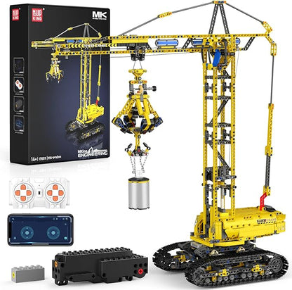 Mould King 17059 Technik Crawler Crane Advanced Building Sets MOC Mobile Construction Model Toy with APP Remote Control for 14+ Teen/Adults Large Vehicles Crane Building Kits for Adults(1731PCS)