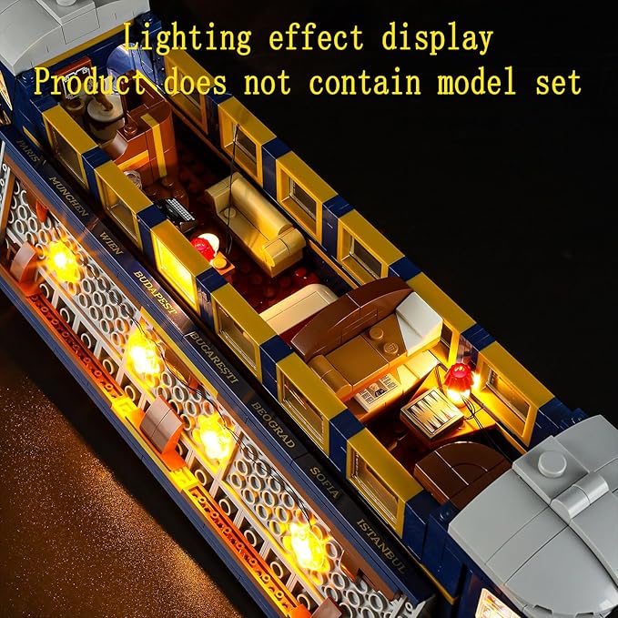 LED Light Kit Compatible with Lego The Orient Express Train - Lighting Set for Ideas 21344 (Model Set Not Included)