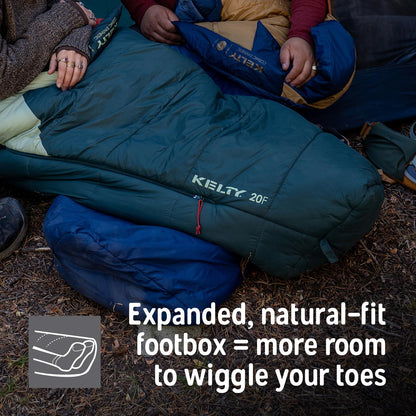 Kelty Cosmic Synthetic Fill 0 Degree Backpacking Sleeping Bag – Compression Straps, Stuff Sack Included (Long, 2025)