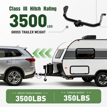 ALMULOO Class 3 Trailer Hitch Compatible with 2011-2026 Mitsubishi RVR Outlander Sport 2" Receiver Tow Hitch Steel