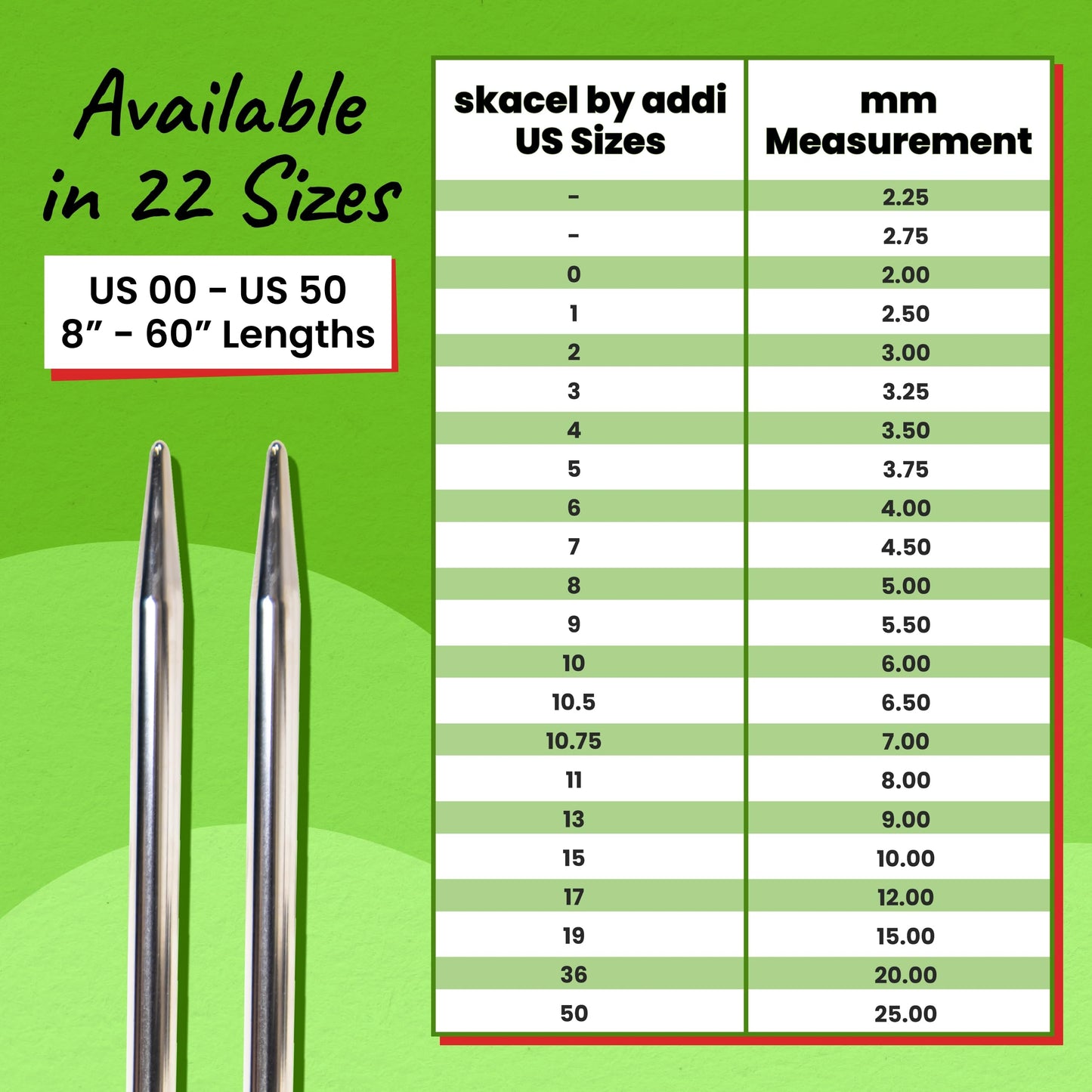 skacel by addi Turbo Circular Knitting Needles, Fixed 47 Inch (120 cm) Plated Brass Tips with Flexible Nylon Cord, 7 mm (US Size 10.75)