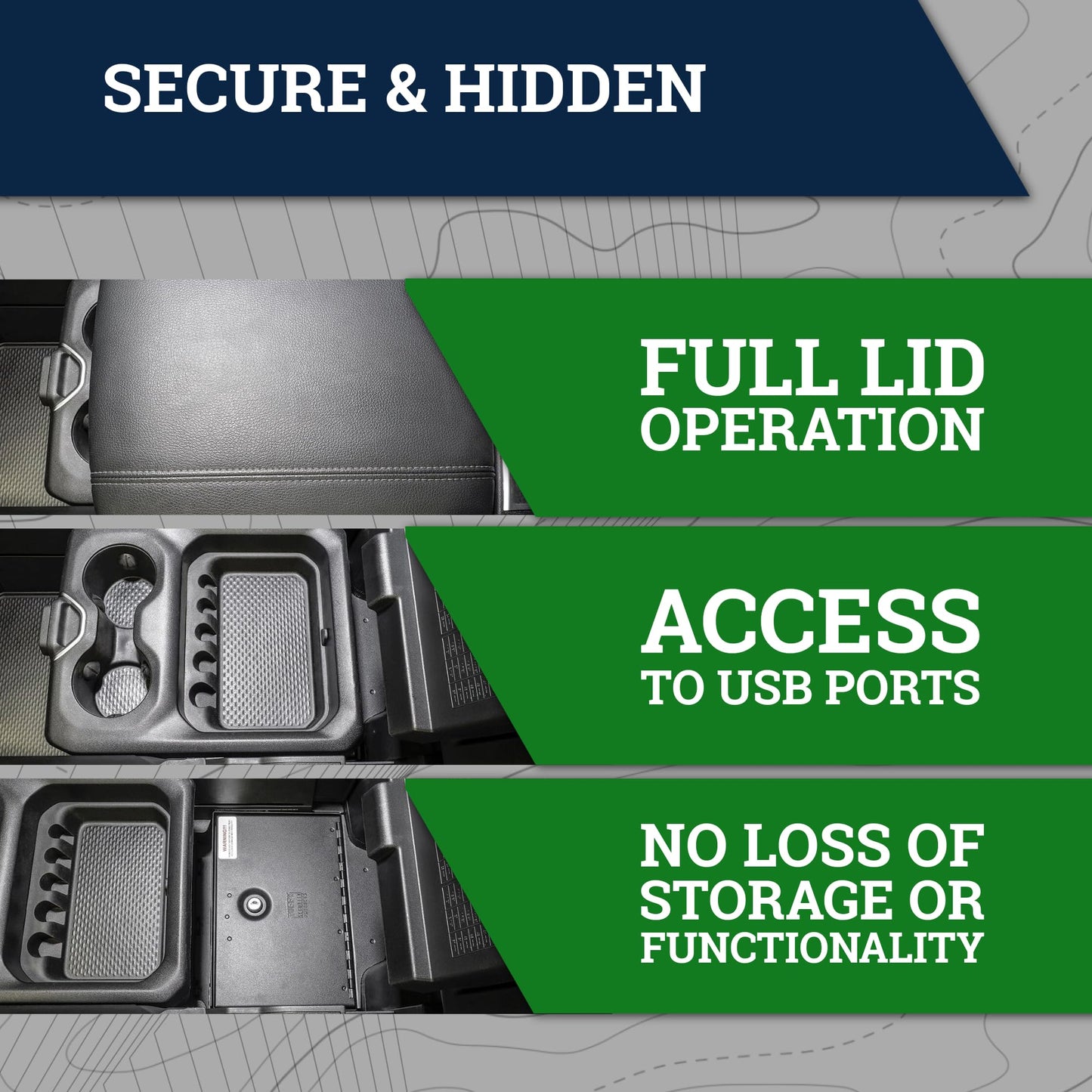 Tuffy Security Products Locking Console Safe – Keyed Lock – Compatible with RAM Sliding Tray Console (2019–2026) - Does NOT fit Limited or Longhorn