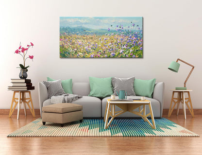 Flowers Wall Art Canvas Daisy Floral Textured Painting Modern Botanical Large Framed Pictures Artwork for Living Room Bedroom Bathroom Dinning Room Office Home Wall Decor Gifts 20x40