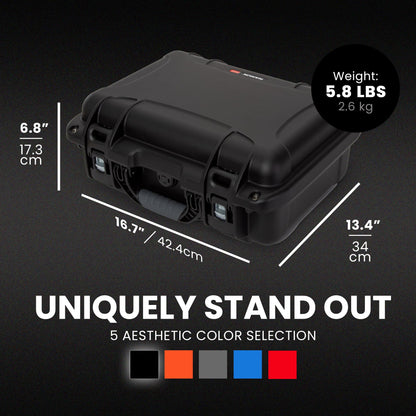 NANUK 920 Hard Case – Waterproof Travel Hard Case with Customizable Cubed Foam, 16.7” x 13.4” x 6.8”, Dustproof & Impact-Resistant, Airline Carry-On Approved – Black