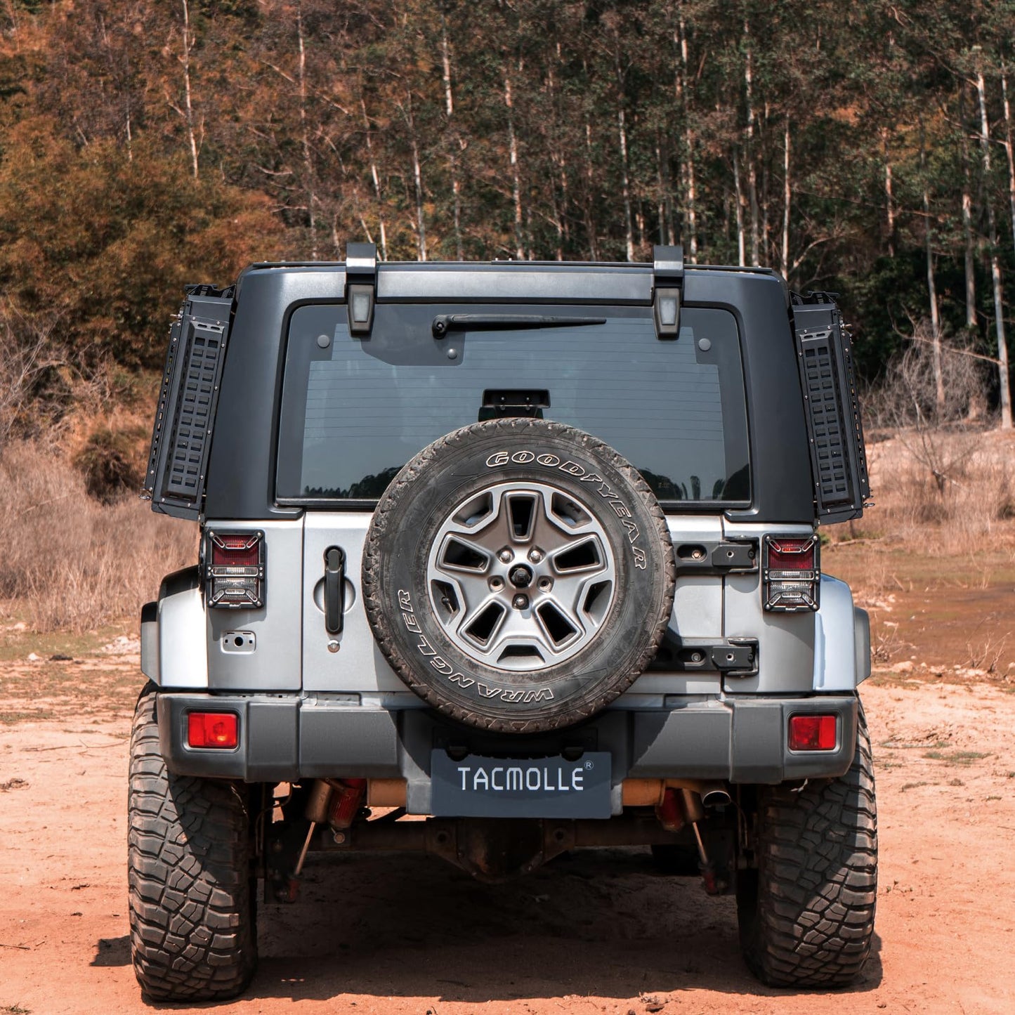 TACMOLLE Rear Side Window Storage Box, Tactical Modular Storage MOLLE Panel for Tools MOLLE Accessories, Rear Window Tactical Box with Lock Fits for Jeep Wrangler JK 2007-2018, 2-Pack