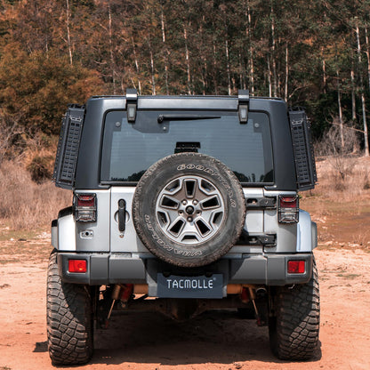 TACMOLLE Rear Side Window Storage Box, Tactical Modular Storage MOLLE Panel for Tools MOLLE Accessories, Rear Window Tactical Box with Lock Fits for Jeep Wrangler JK 2007-2018, 2-Pack