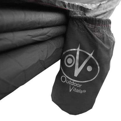 Outdoor Vitals Ultralight Hammock Under 1 lb with Suspension Included, Whoopie Sling Suspension, Tree Straps and Carry Bag (Charcoal, Double)