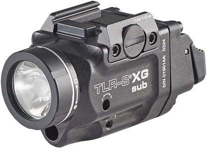 Streamlight 69438 TLR-8 X G sub 500-Lumen Rail-Mounted Tactical Weapon Light with Integrated Green Aiming Laser Exclusively for 1913 Short Models Only, Black
