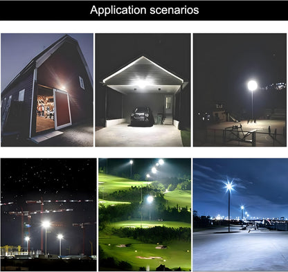 STARFISHHOME 4Pack 250W LED Flood Light Outdoor,25500LM LED Work Light with US Plug,6000K Daylight White,IP67 Waterproof Outdoor Floodlights for Yard,Garden,Playground