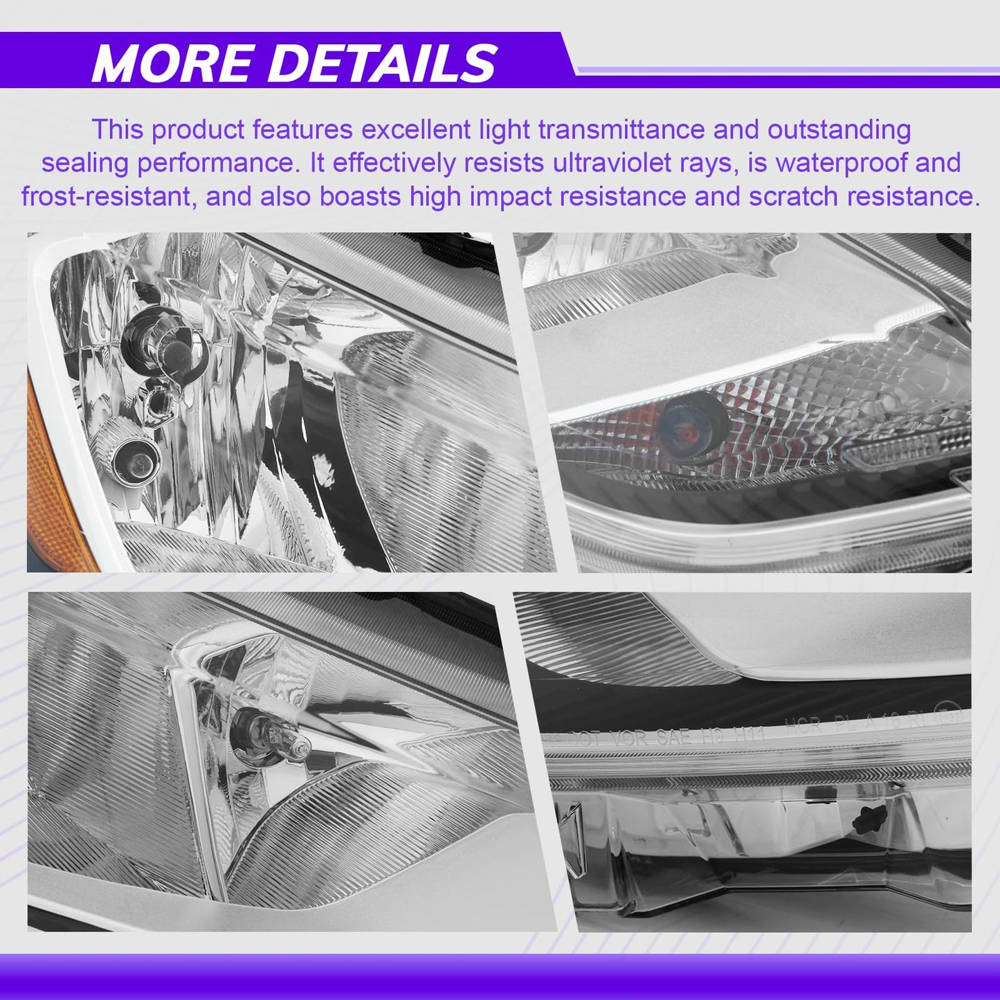 XGWZ Headight Compatible With 2019-2023 Ford Transit Connect (Passenger Side(Right))