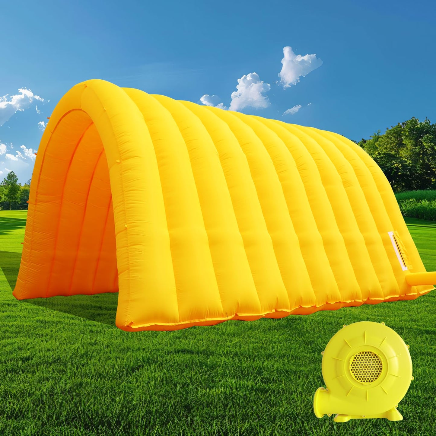 xmaybang Inflatable Sports Tunnel Entrance with Blower Football Tunnel Tent Entryway for Business Advertise Party Exhibition Promotion Street,Shop,Supermarket,School(Orange, 16.5 x 10 x 10FT)