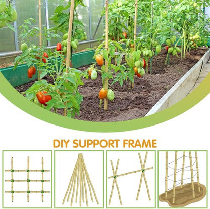 GAGINANG Bamboo Garden Stakes - 4.8FT Sturdy Natural Support for Tomatoes, Vegetables & Climbing Plants - 20 Pcs
