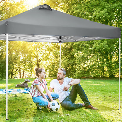 COBIZI Canopy 10x10 Pop Up Canopy Tent with 4 Sidewalls, One Push Party Tents for Parties Outdoor Wedding Waterproof Gazebo Commercial Event Tent with Sandbags, Pigeon Grey