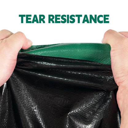 Tarp 30x50 ft Heavy Duty 100% Waterproof 10mil,UV Resistant,Durable Grommets and Reinforced Edges Green/Black Tarp for Camping, Swimming Pools,Car Coverage -by MVPNET