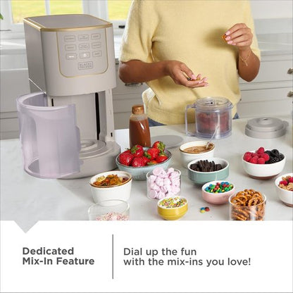 BLACK+DECKER Ice Cream Maker - Create Protein, Keto & Dairy-Free Treats at Home | Family-Friendly & Easy to Use