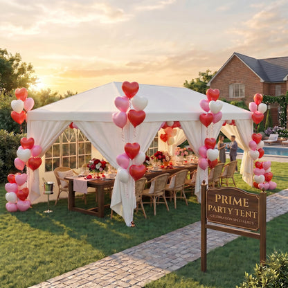 HOTEEL 10x20 Party Tent Outdoor Canopy Tents for Parties with 6 Removable Sidewalls & 2 Doors, Carpas para Fiestas Waterproof for Gazebo Large Backyard Shelter Patio Wedding Events Tent BBQ White