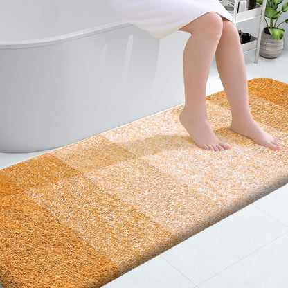 OLANLY Bathroom Runner Rug - Extra Soft Microfiber Mat | Quick Dry, Washable 70x24 in Golden Yellow
