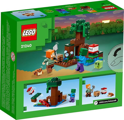 LEGO Minecraft The Swamp Adventure 21240 Building Game Construction Toy with Alex and Zombie Figures in Biome Birthday Gift Idea for Kids Ages 8+