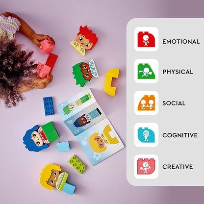 LEGO DUPLO My First Big Feelings &amp Emotions Interactive Toy Colored Building Bricks and 4 Characters Social and Emotional Play for Preschoolers 1 Year Old and Up 10415