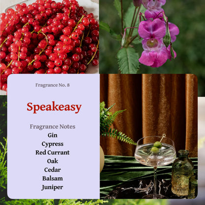 RUTH & ROSE Speakeasy Scented Candle, 100% Beeswax Candle for Home, 8oz, +65 Hours Burn Time, Aromatherapy Non Toxic Candles, Gift for Women & Men, Made in USA, Perfect for Travel or Gifting