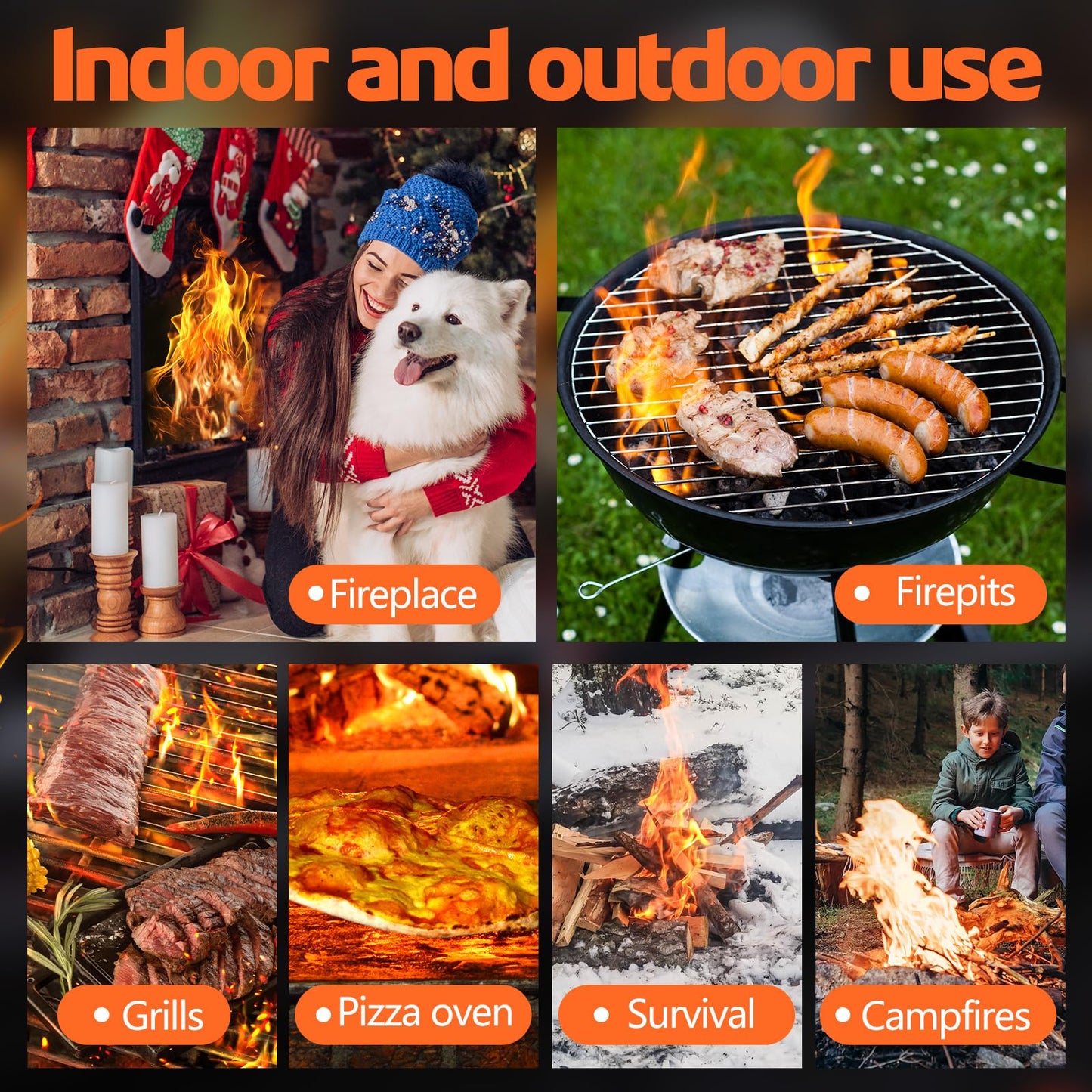 1296PCS(72PCS*18Pack) Fire Starters for Campfires Grill BBQ Camping Fireplace Fire Pit,Quick Light Wood Charcoal Fire Starter, Waterproof-Natural Fire Starters Camping Fire Starter Charcoal Starters